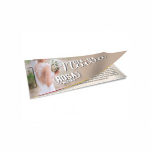 Capa de Carnê Reciclado 240g | 10x42cm | 4/1