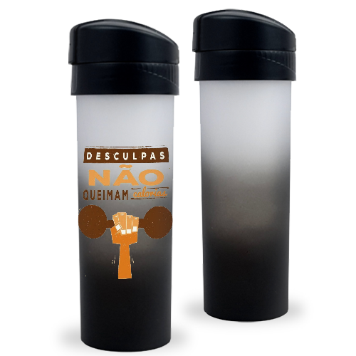 Garrafa Slim Fit | 540ml | Branca e Preta