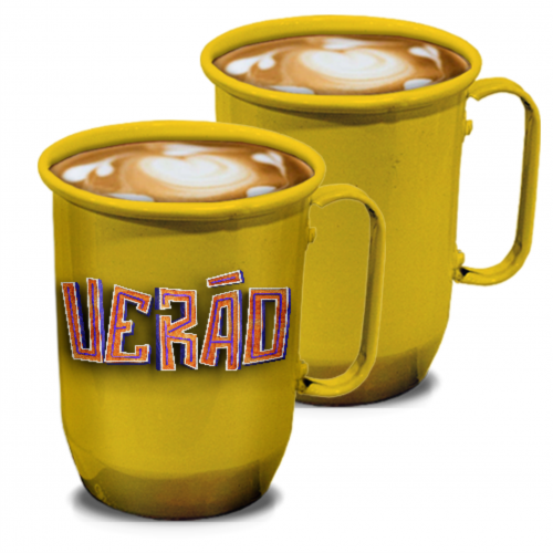 Caneca de Alumínio | 500ml | Amarela