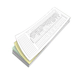 Bloco Autocopiativo | 10x30cm | 1/0  | 25x4