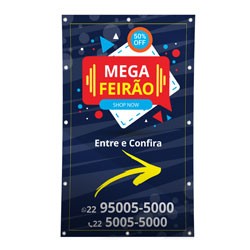 Lona Fosca 300g | 1000x1000 | Bainha e Ilhós | Formato Especial